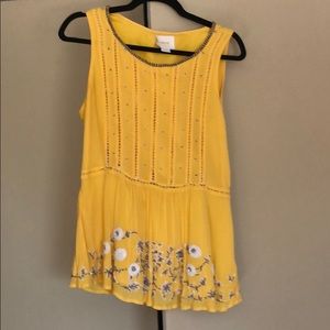 Embellished Yellow Blouse